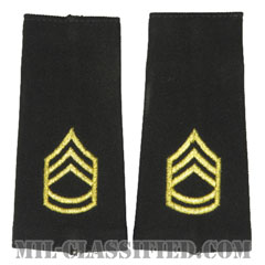 一等軍曹（Sergeant First Class (SFC)）[ブラック/ショルダー階級章/ロングサイズ肩章/ペア（2枚1組）]画像