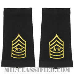 陸軍最先任上級曹長（Sergeant Major of the Army (SMA)）[ブラック/ショルダー階級章/ロングサイズ肩章/1979-1994/ペア（2枚1組）]画像