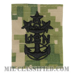 海軍最先任上等兵曹（Master Chief Petty Officer of the Navy）[NWU Type3（AOR2）/ユニフォーム・パーカー用スライドオン階級章]の画像