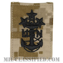 海軍最先任上等兵曹（Master Chief Petty Officer of the Navy）[NWU Type2（AOR1）/キャップ用階級章/パッチ]の画像