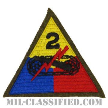 第2機甲師団（2nd Armored Division）[カラー/カットエッジ/パッチ/ウール・フェルト生地/1点物]画像