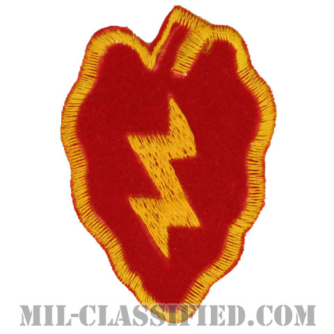 第25歩兵師団（25th Infantry Division）[カラー/カットエッジ/パッチ/ローカルメイド/ベルベット生地/1点物]の画像