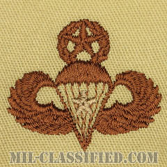 戦闘空挺章 (マスター) 降下1回（Combat Parachutist Badge, Master, One Jump）[デザート/パッチ]の画像