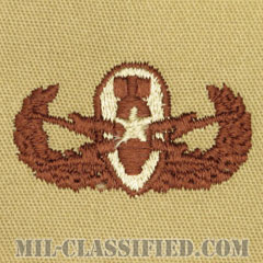 爆破物処理章 (シニア)（Explosive Ordnance Disposal (EOD), Badge, Senior）[デザート/パッチ]の画像