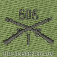 第505歩兵連隊第1大隊章（1st Battalion, 505th Infantry Regiment）[サブデュード/兵科章/パッチ/ペア（2枚1組）]画像
