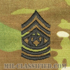 最先任上級曹長（Command Sergeant Major (CSM)）[OCP（7C）/階級章/キャップ用縫い付けパッチ]の画像