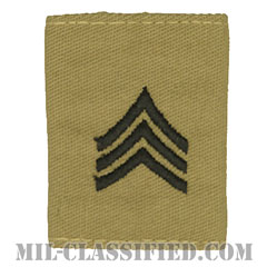 軍曹（Sergeant (SGT)）[デザート/ゴアテックスパーカー用スライドオン階級章]の画像