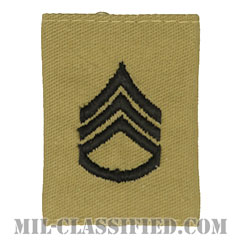 二等軍曹（Staff Sergeant (SSG)）[デザート/ゴアテックスパーカー用スライドオン階級章]の画像