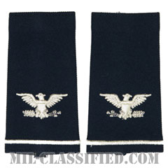 大佐（Colonel (COL)）[空軍ブルー/ショルダー階級章/ロングサイズ肩章/ペア（2枚1組）]画像