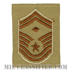 先任上級曹長（First Sergeant (E-8)）[デザート（Desert）/ゴアテックスパーカー用スライドオン空軍階級章]の画像