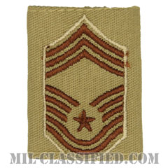 最上級曹長（Chief Master Sergeant）[デザート（Desert）/ゴアテックスパーカー用スライドオン空軍階級章]の画像