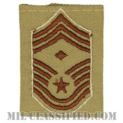 先任最上級曹長（First Sergeant (E-9)）[デザート（Desert）/ゴアテックスパーカー用スライドオン空軍階級章]の画像