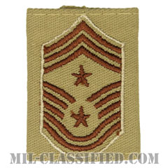 部隊先任最上級曹長（Command Chief Master Sergeant）[デザート（Desert）/ゴアテックスパーカー用スライドオン空軍階級章]の画像