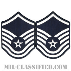 曹長（Master Sergeant）[カラー/メロウエッジ/空軍階級章（1991-）/Large（男性用）/パッチ/ペア（2枚1組）]画像