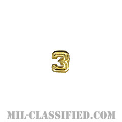 数字3 (ゴールド)（Numeral "3", Block, Gold）[リボン用デバイス（Attachment Device）]の画像