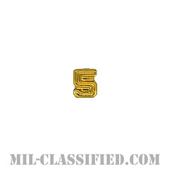 数字5 (ゴールド)（Numeral "5", Block, Gold）[リボン用デバイス（Attachment Device）]画像