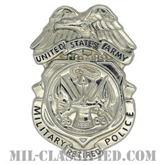 憲兵章 (引退者用)（Retired, Military Police Badge）[カラー/鏡面仕上げ/バッジ/ピンバック]画像