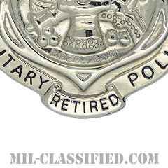憲兵章 (引退者用)（Retired, Military Police Badge）[カラー/鏡面仕上げ/バッジ/ピンバック]画像