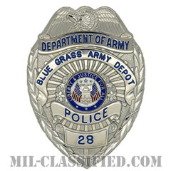 アメリカ合衆国陸軍省民間警察章 (ブルーグラスアーミーデポ)（BGAD, Department of the Army Civilian Police）[カラー/鏡面仕上げ/バッジ/ピンバック]の画像
