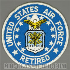 アメリカ空軍退役（UNITED STATES AIR FORCE RETIRED）[カラー/メロウエッジ/パッチ/ノベルティ]画像