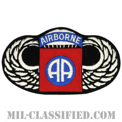 第82空挺師団空挺章（82nd Airborne Division Parachutist）[カラー/メロウエッジ/ラージサイズ/パッチ/ノベルティ]画像