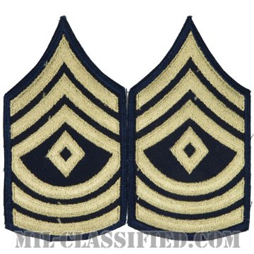 先任曹長（First Sergeant）[ツイル生地刺繍タイプ/カットエッジ/階級章（1942-1948）/パッチ/ペア2枚1組]画像