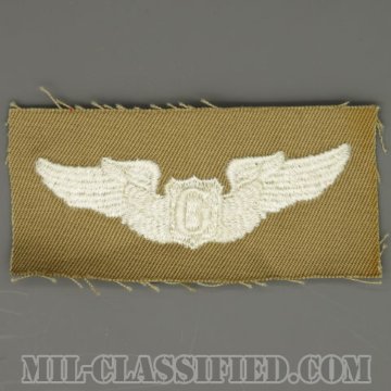 グライダー操縦士章（Glider Pilot Badge）[カラー/カーキ生地/パッチ/1点物]画像