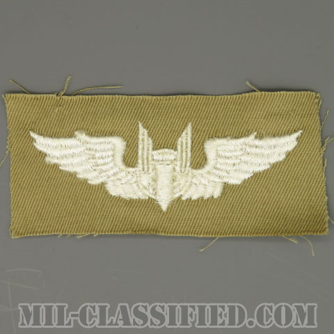 機上射手章 (エアガンナー)（AAF Air Gunner Wing Badge）[カラー/カーキ生地/パッチ/1点物]の画像