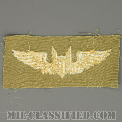 機上射手章 (エアガンナー)（AAF Air Gunner Wing Badge）[カラー/カーキ生地/パッチ/1点物]画像