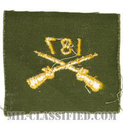 第187歩兵連隊歩兵科章（187th Infantry Regiment, Infantry Branch Insignia）[カラー/兵科章/パッチ/1点物]画像