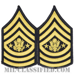 陸軍最先任上級曹長（Sergeant Major of the Army (SMA)）[カラー（ブルー）/階級章（女性用）/1996-/パッチ/ペア（2枚1組）]画像