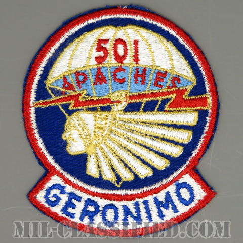 第501空挺歩兵連隊（501st Airborne Infantry Regiment）[カラー/カットエッジ/パッチ/1点物]の画像