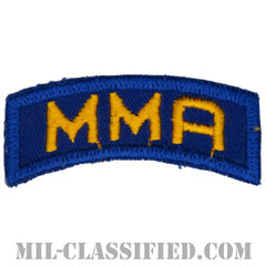 ミシガンミリタリーアカデミータブ（Michigan Military Academy (MMA) Tab）[カラー/カットエッジ/パッチ]の画像