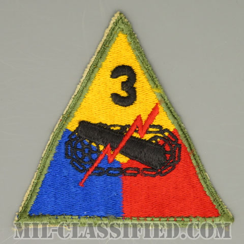 第3機甲師団（3rd Armored Division）[カラー/カットエッジ/パッチ/中古1点物]の画像