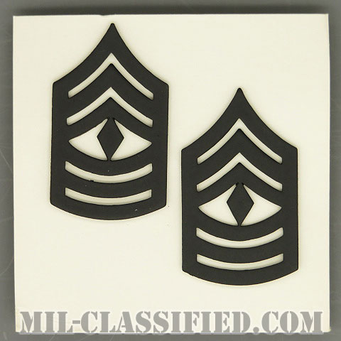 先任曹長（First Sergeant (1SG)）[サブデュード（ブラックメタル）/階級章（1961）/バッジ/ペア（2個1組）]画像