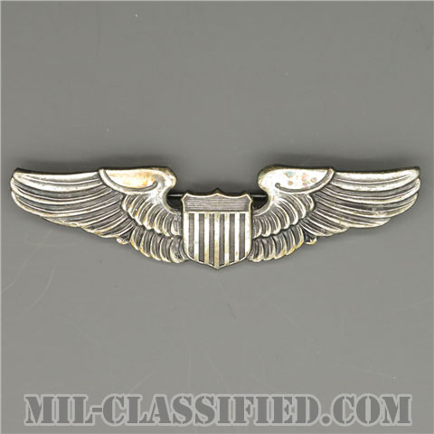航空機操縦士章 (パイロット)（Air Force Pilot Badge）[カラー/燻し銀/バッジ（ピンバック）/中古1点物]の画像