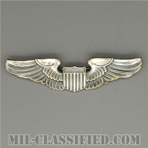 航空機操縦士章 (パイロット)（Air Force Pilot Badge）[カラー/燻し銀/バッジ（ピンバック）/中古1点物]の画像