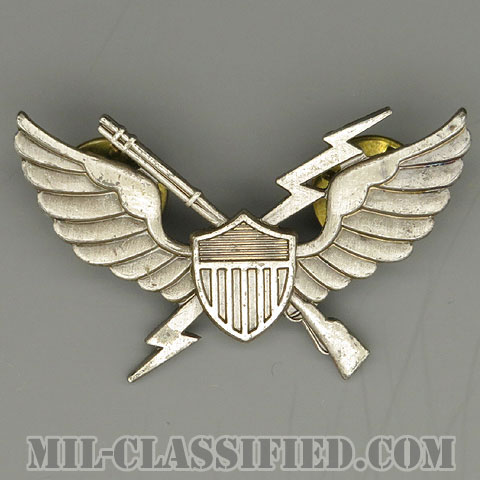 空中突撃章 (エアアサルト)（Air Assault Badge）[カラー/燻し銀/1964-1965/バッジ/中古1点物]の画像