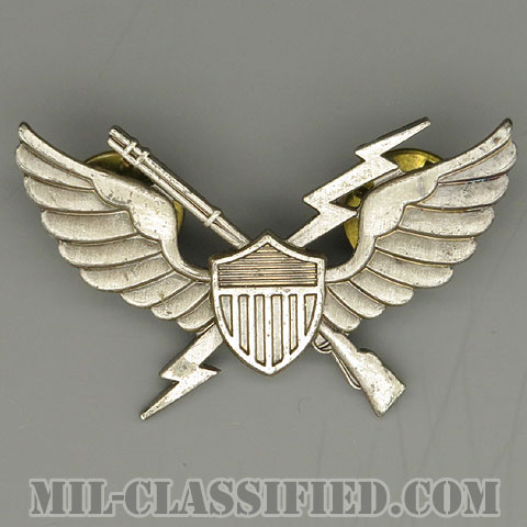 空中突撃章 (エアアサルト)（Air Assault Badge）[カラー/燻し銀/1964-1965/バッジ/中古1点物]画像