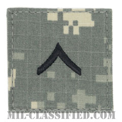 一等兵（Private Second Class (PV2)）[UCP（ACU）/階級章/ベルクロ付パッチ]の画像