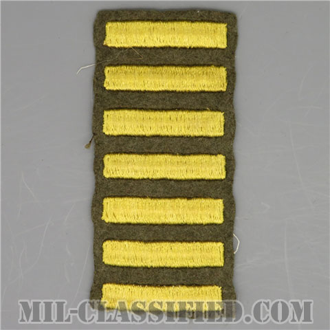 海外勤務(派遣)章 7連(勤続3年6ヶ月)（Overseas Service Bar）[ウール・フェルト生地/パッチ/中古1点物]の画像