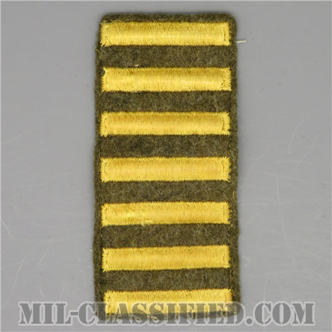 海外勤務(派遣)章 7連(勤続3年6ヶ月)（Overseas Service Bar）[ウール・フェルト生地/パッチ/中古1点物]の画像