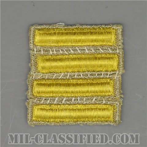 海外勤務(派遣)章 4連(勤続2年)（Overseas Service Bar）[カーキ・ツイル生地/パッチ/中古1点物]の画像