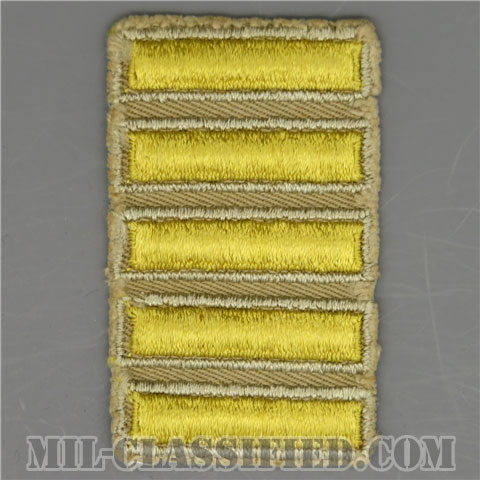 海外勤務(派遣)章 5連(勤続2年6ヶ月)（Overseas Service Bar）[カーキ・ツイル生地/パッチ/中古1点物]の画像