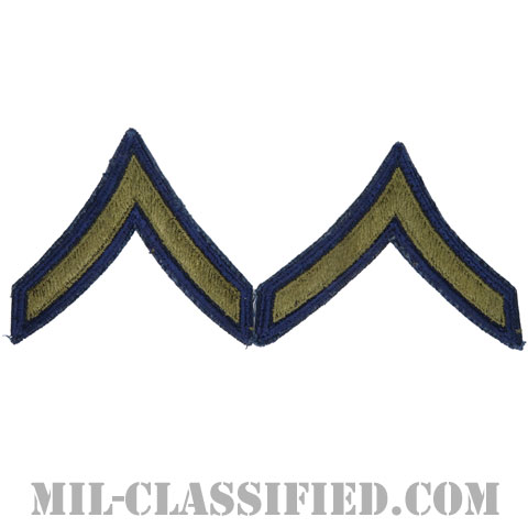 一等兵（Private First Class (PFC)）[カットエッジ/階級章（1951-1959）/パッチ/ペア（2枚1組）/中古1点物]の画像
