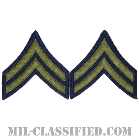 伍長（Corporal (CPL)）[カットエッジ/階級章（1951-1959）/パッチ/ペア（2枚1組）/中古1点物]画像