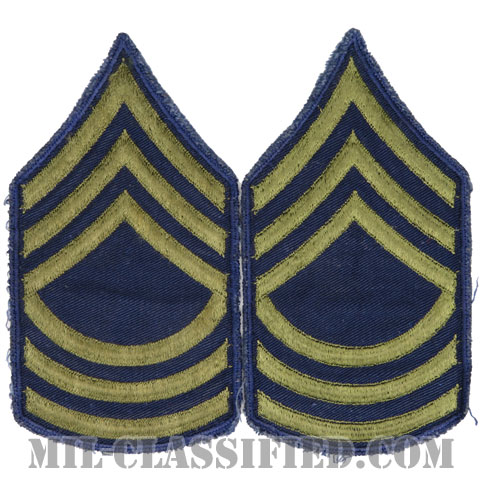 曹長（Master Sergeant (MSG)）[カットエッジ/階級章（1951-1959）/パッチ/ペア（2枚1組）/中古1点物]の画像