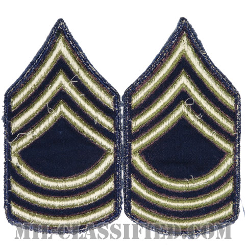 曹長（Master Sergeant (MSG)）[カットエッジ/階級章（1951-1959）/パッチ/ペア（2枚1組）/中古1点物]画像