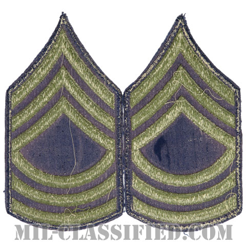 曹長（Master Sergeant (MSG)）[カットエッジ/階級章（1951-1959）/パッチ/ペア（2枚1組）/中古1点物]画像