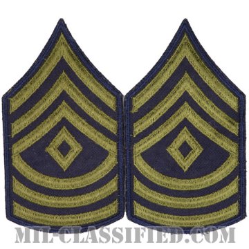 先任曹長（First Sergeant (1SG)）[カットエッジ/階級章（1951-1959）/パッチ/ペア（2枚1組）/中古1点物]画像